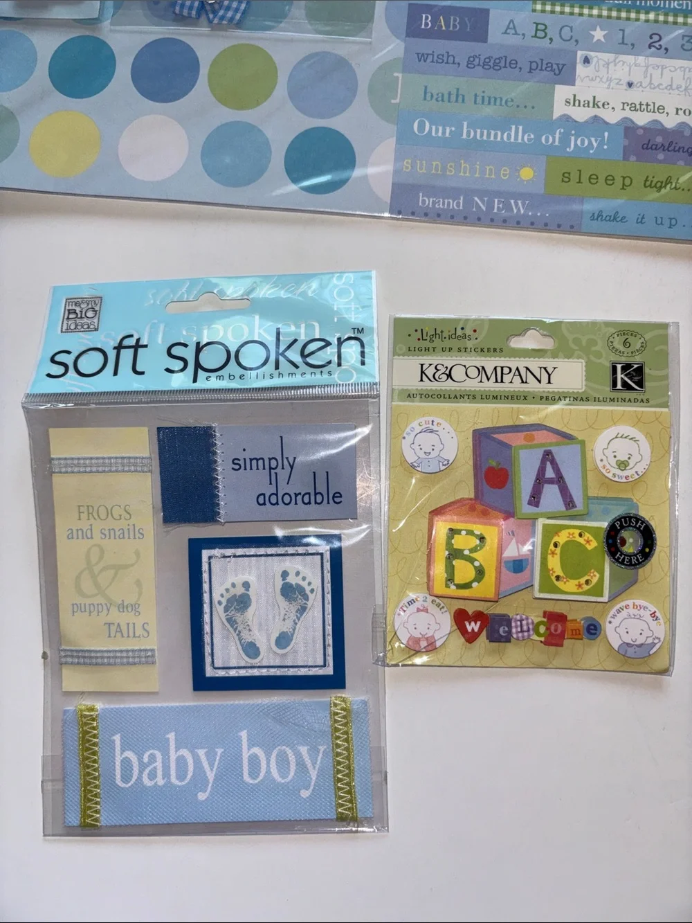 Baby Boy Scrapbook Stickers Baby Boy Scrapbook Embellishment Kit Junk Journal